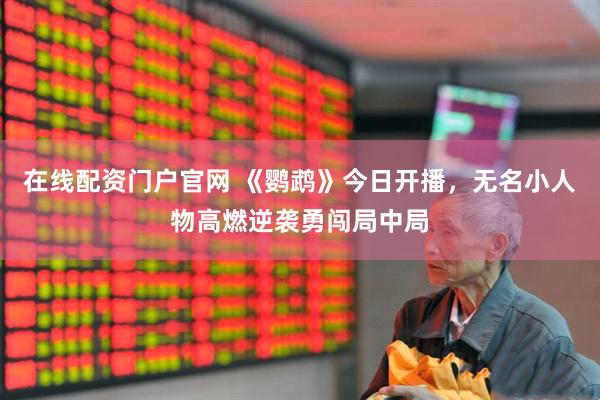 在线配资门户官网 《鹦鹉》今日开播，无名小人物高燃逆袭勇闯局中局